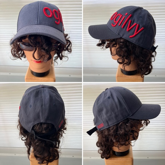 🐎Navy + 3D Red Raised Embroidery Cap | Ogilvy Equestrian | Adjustable - Picture 5 of 17